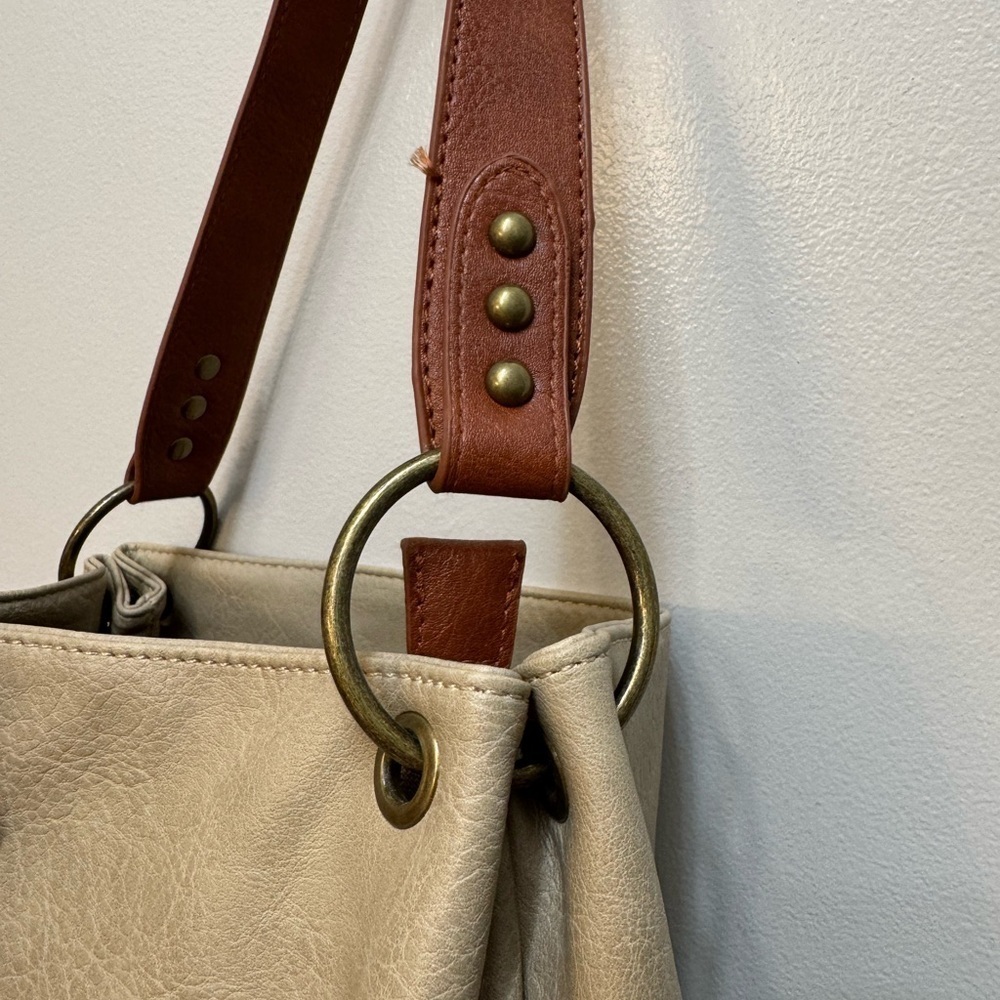 Montana West Leather Shoulder Bag Tan Brown NWOT - Picture 3 of 6